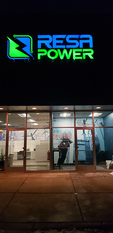 Resa Power Illuminated Sign